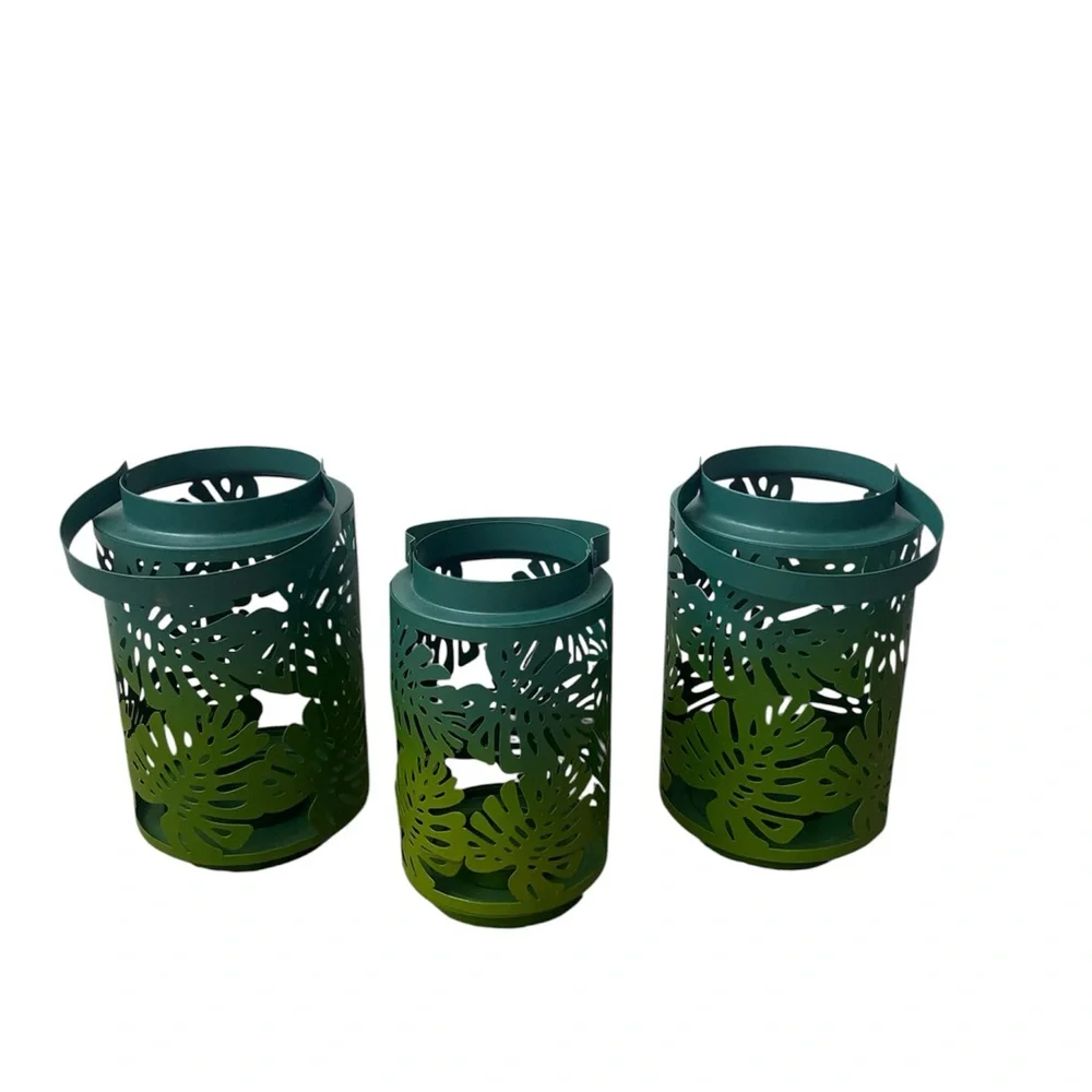 The Spring Shop Teal and Olive Lantern Trio